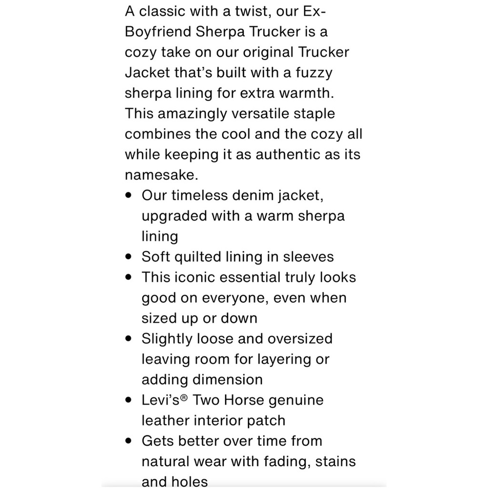 ❌ SOLD ❌ Levi’s Ex-Boyfriend Sherpa Trucker Jacket - Picture 10 of 11